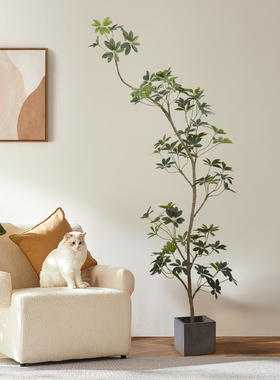 海虹雅林仿真绿植鸭脚木落地室内客厅沙发软装仿生