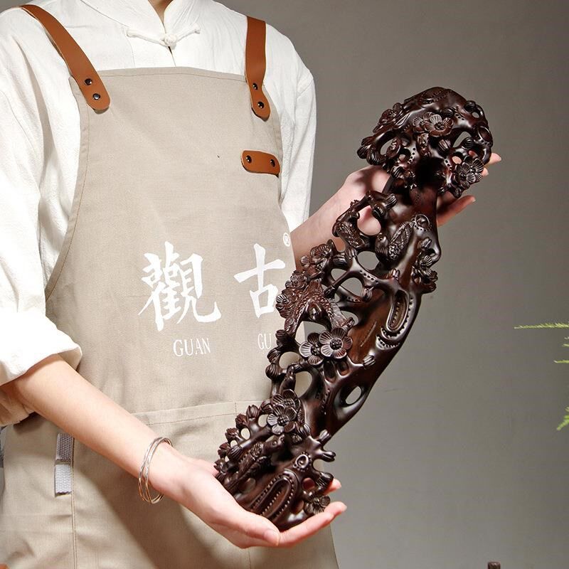木雕刻喜上眉梢吉祥如意根雕大号红木家居客厅装饰工艺品