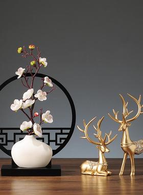 新中式中国风禅意复古摆设家居客厅创意玄关书柜酒柜装饰品小摆件