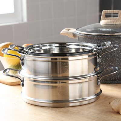 304不锈钢不粘蒸锅家用蒸笼20/22/24cm汤锅蒸格蒸屉蒸馒头的蒸层