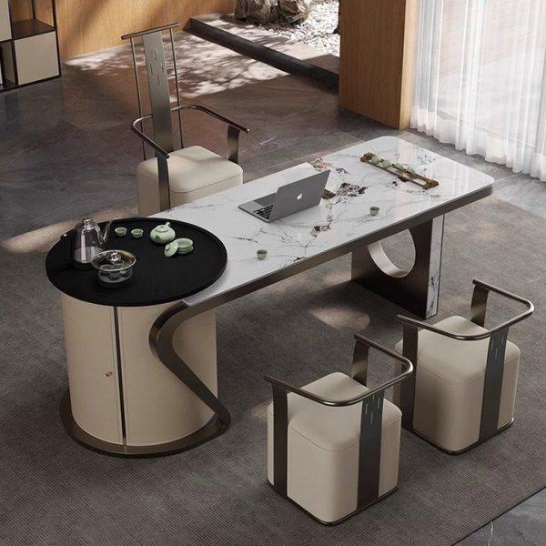 意式泡茶桌简约现功夫茶桌椅组合岩板茶台轻奢公喝茶桌写字台,商业/办公家具,茶台/茶桌,淘宝优惠券,粉丝福利购,淘宝优惠卷