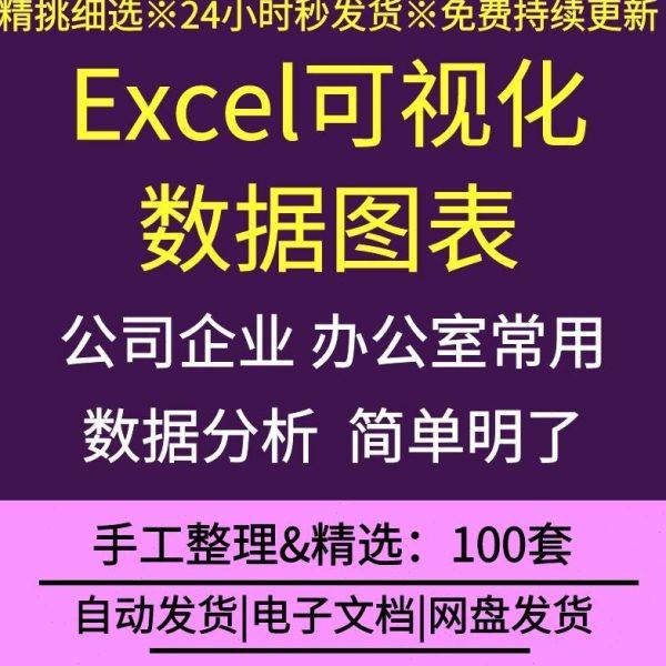 公司企业机关个人办公室常用Excel可视化数据表格模板数据分析