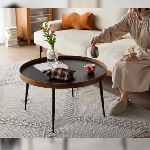 茶几小户型轻奢小圆桌简约现代边几客厅圆形小桌子组合网红小茶几