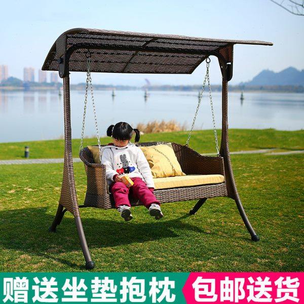 户外秋千休闲吊椅阳台编藤秋千吊篮吊床吊椅双人室内庭院秋954173