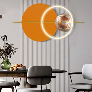 客厅壁饰灯光沙发背景墙面壁挂轻奢现代简约卧室餐厅铁艺装饰挂件