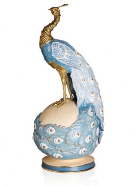 中式奢华家居饰品动物客厅装饰摆件工艺品吉祥富贵陶瓷孔雀061