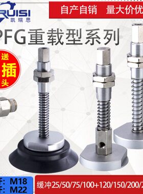 重载型玻璃真空吸盘金具机械手配件工业J25/J50/J75-B01-A18/A22