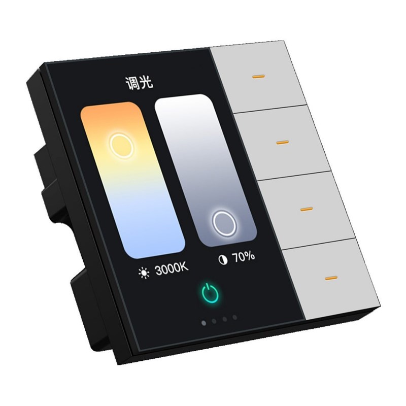 3.5寸F3prio涂鸦智能zigbee智能开关离在一体家居酒店面板86型