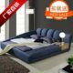 布艺床现代简约可拆洗榻榻米床主卧科技布实木床婚床可定制1.5m床