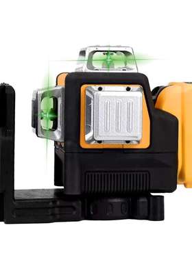 高精度绿光12线水平仪 黄色充电式全方位标线仪 室内外贴墙贴地仪