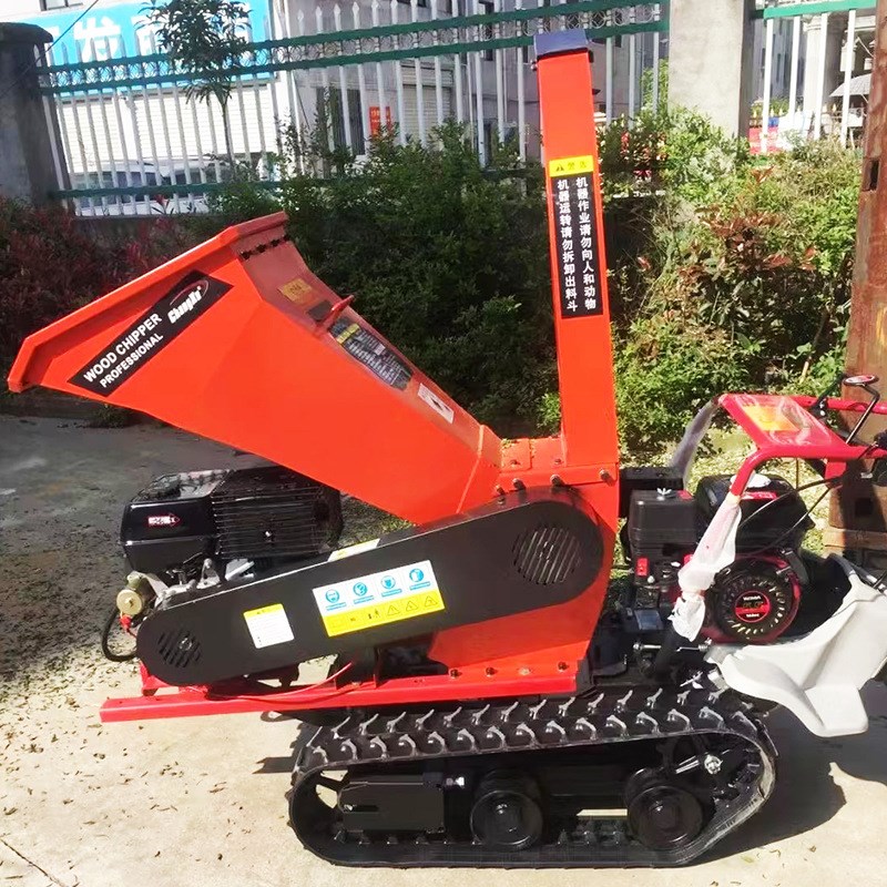履带式碎枝机自走式树枝粉碎机果园树枝粉碎机秸秆打碎机碎枝机
