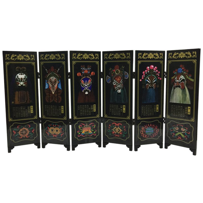 仿古漆器小屏风摆件民间木质工艺品旅游景区纪念公司商务外事礼品