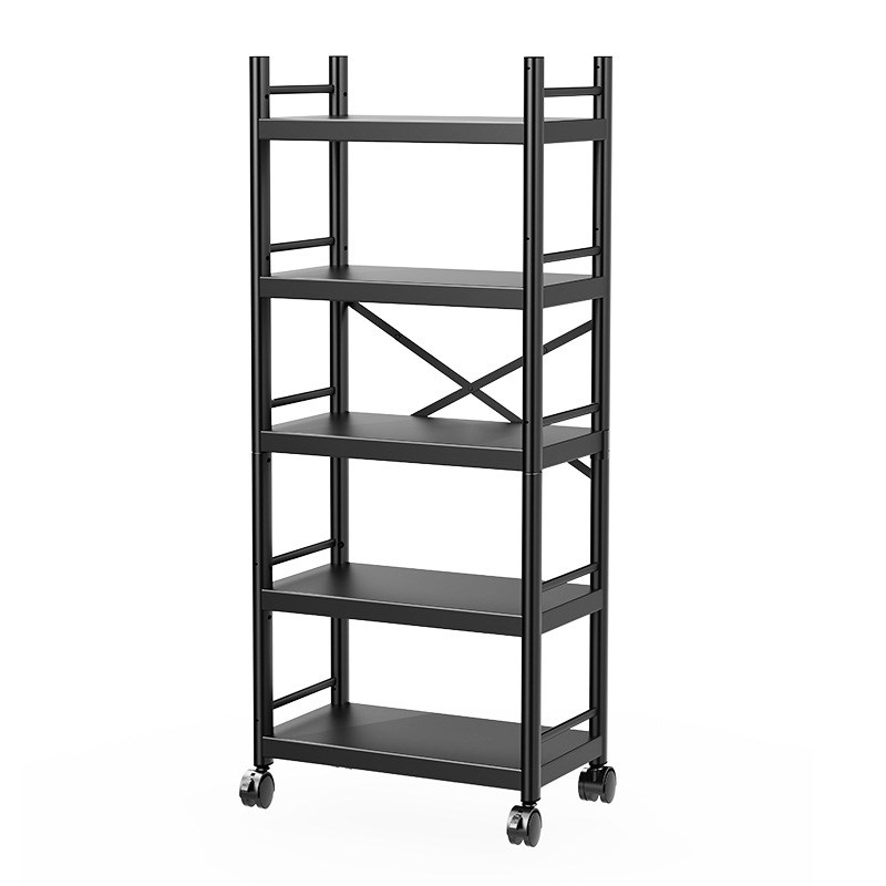 2021新款高级不锈钢厨房置物架落地多层微波炉收纳架用品放锅架子