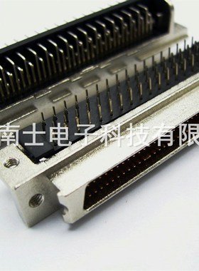 AMP SCSI 68P MDR 公头 90度弯脚 焊板 5174225-5 针式DB型 插座