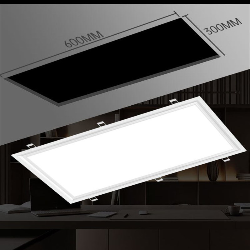 石膏板300x1200开孔灯led平板灯600x600内嵌灯嵌入式弹簧卡簧卡扣