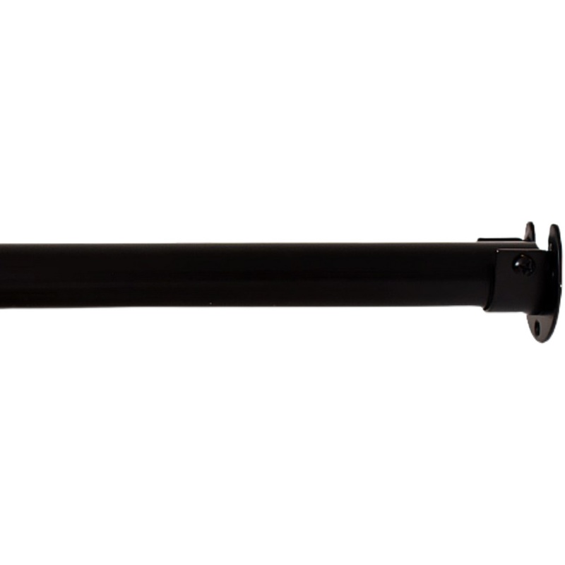 家用晒衣杆黑色免打孔晾衣杆室内单杆非伸缩杆阳台洗晒晾杆可取下