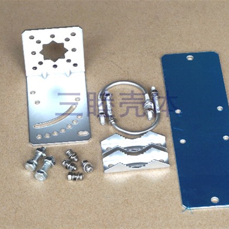 室外AP盒抱杆支架 网桥等固定天线夹码 可调角度抱杆支架 抱箍