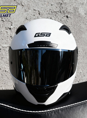 gsb371摩托车头盔男女全覆式3C认证四季通用复古骑行全盔安全帽