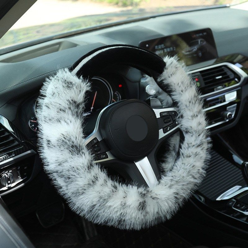 长毛绒冬b季保暖汽车方向盘套 适用于奥迪A3L A4L A6L A5 Q3 Q5L