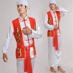 传统安塞腰鼓g服装陕北民族陕西男女秧歌服饰打鼓服阿宝舞台演出