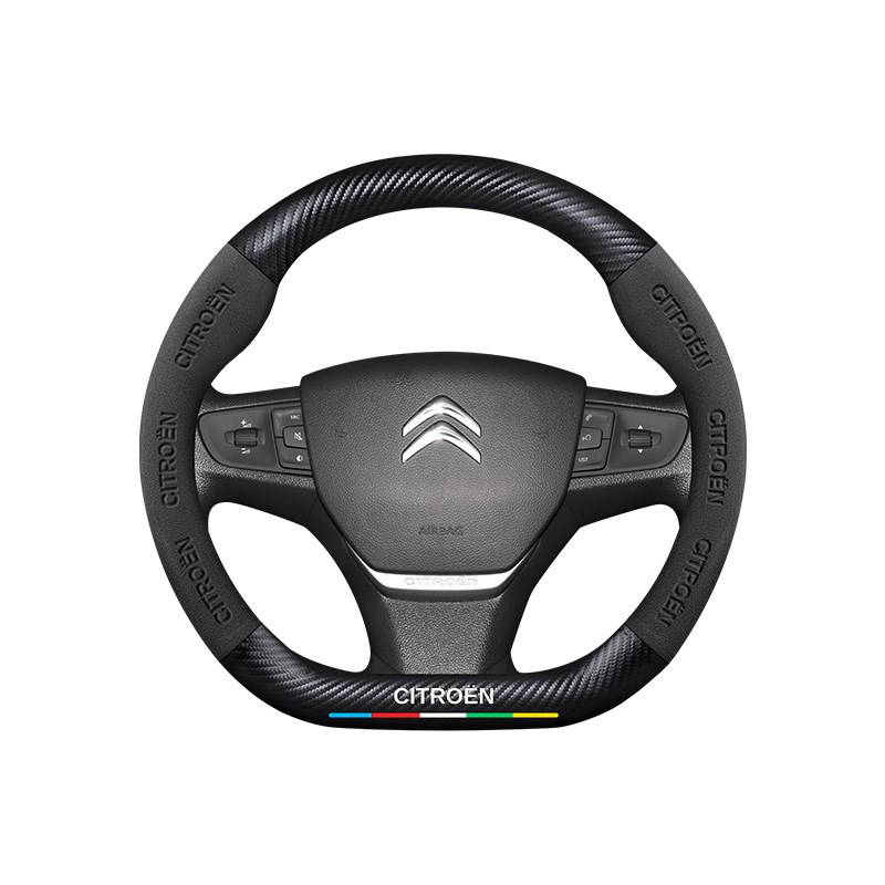 雪铁龙c3xr爱丽舍世n嘉c4l/c3l凡尔赛c5x天逸c6方向盘套真皮翻毛