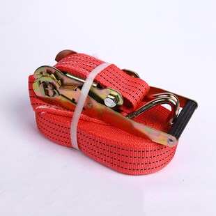 厂家货物5公分i捆绑带紧绳器货车绑带收紧器拉紧带丙纶红色固定器