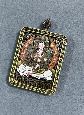 唐卡 项链 吊坠十二q生肖八大守护神景区佛系新年纪念品配饰