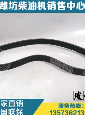 潍柴动力WD615柴油发动机8PK1062多楔带612600020251皮带原厂配件