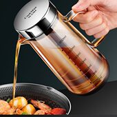 玻璃油壶轻奢琥珀色防漏不挂油2024新款 油瓶厨房家用调料瓶油罐壶