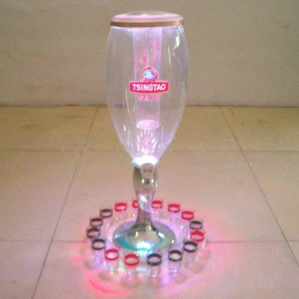 铝合金底座扎啤桶 3L七彩发光酒炮 扎啤酒柱 酒吧酒桶酒塔 分酒器
