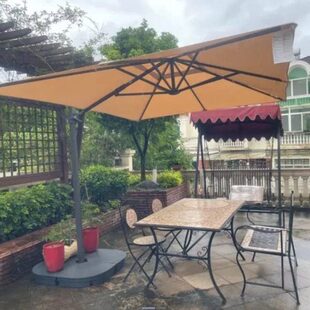 宜家代购 西格拉阳伞悬挂米黄色倾斜330x240cm户外花园伞大太阳伞