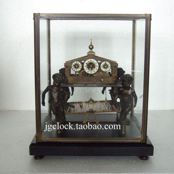 仿古钟表 古典座钟 机械钟 工艺钟表 欧式发条 人物抬滚球钟