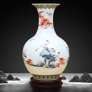 傲世瓷业 粉彩瓷赏瓶十八学士