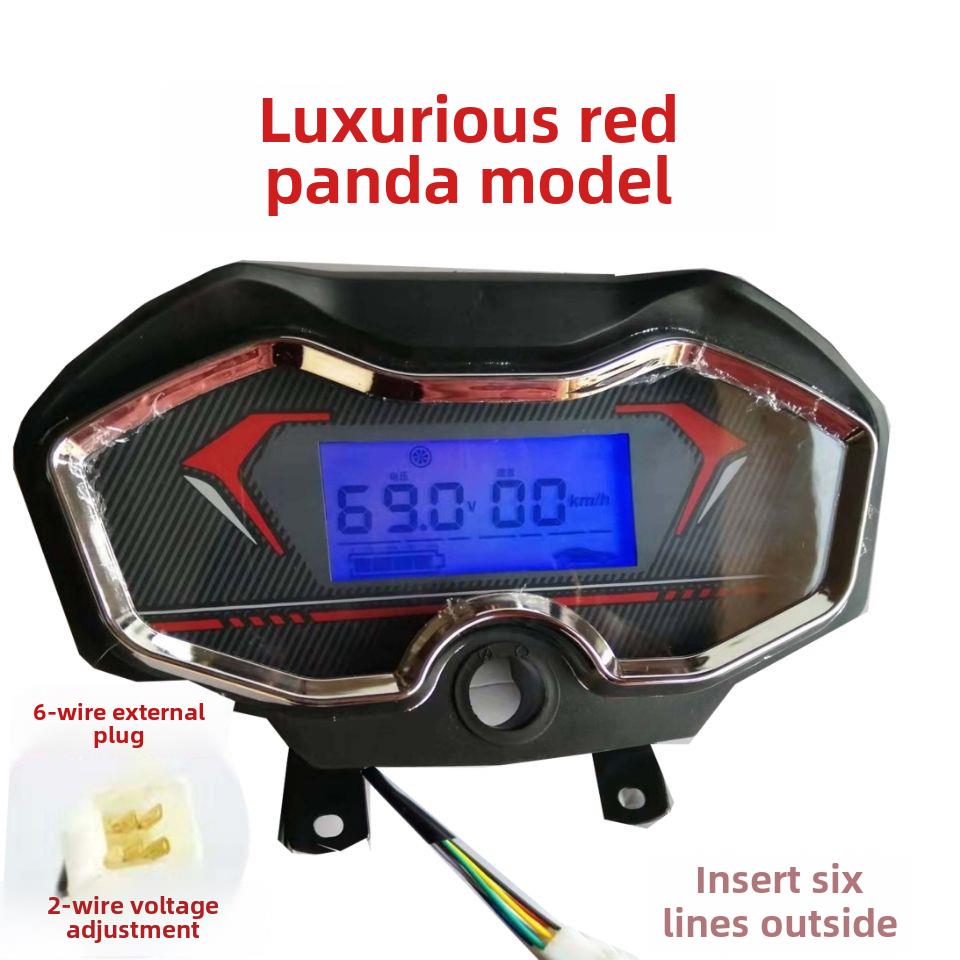 电动三轮车仪表二轮液晶仪表48V6072V通用电量表迈速表仪表总成