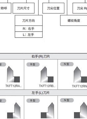 60度走心机螺纹刀片TKFT12RA/RB/RN60005/6001/55005/55001/6000