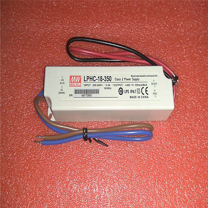 台湾明纬恒流开关电源 LPHC-18-350  6~48V 16.8W 350mA 全新原装