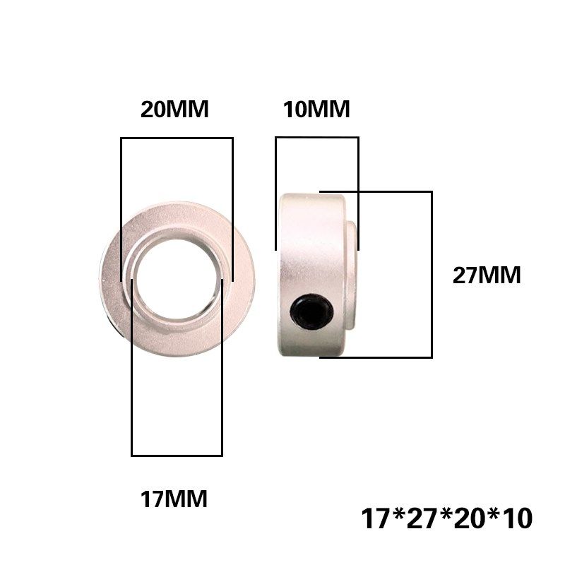SRH17止动螺丝型限位环轴用档圈铝合金材质SCSRAW17*27*20*10