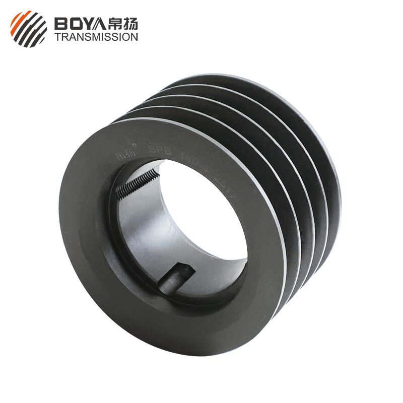 帛扬欧标锥套皮带轮电机三角带四槽4槽b型铸铁SPB140-4-04