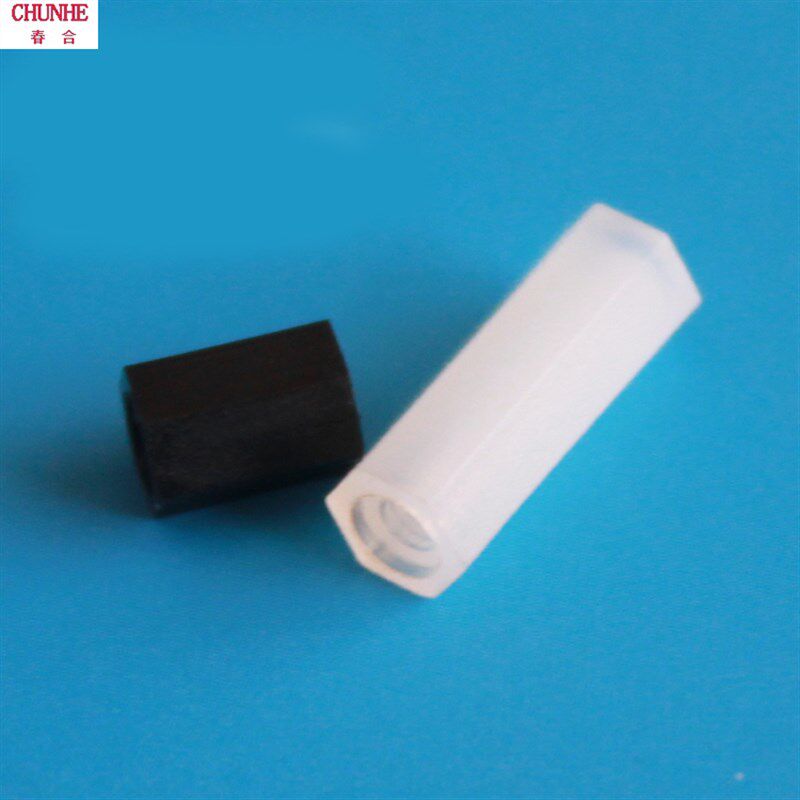 M2.5M2双通尼龙隔离柱内六角隔离柱六角尼龙螺丝内螺纹螺柱 100粒