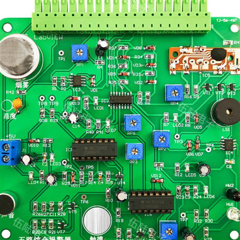 LabVIEW电子电路装调与应用五路综合报警器套件中职组技能竞赛DIY