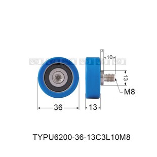 6001 M10 6002 M12 6203包胶轴承配不绣钢螺丝杆螺栓M6 6000