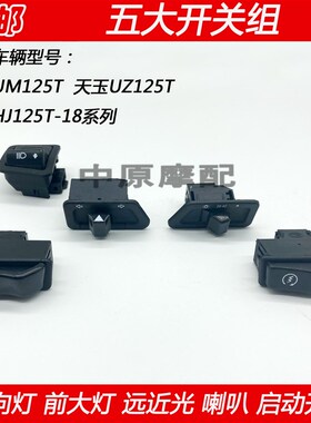 适配豪爵红宝天玉灵迪天龙星UM125T转向灯大灯喇叭点火启动开关