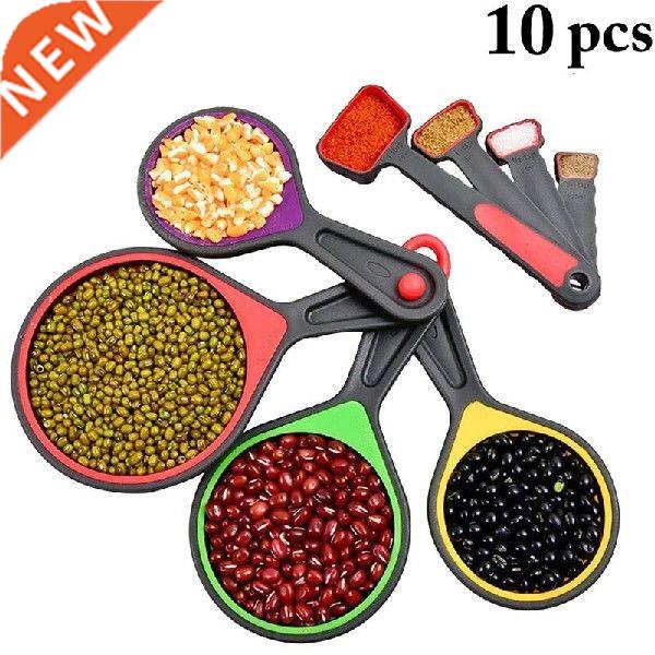 8pcs Measuring Spoon and Cup Set Portable Silicone