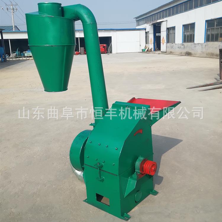 420型沙克龙饲料碎草机电动甘草锤片式粉碎机自动除尘打粉机