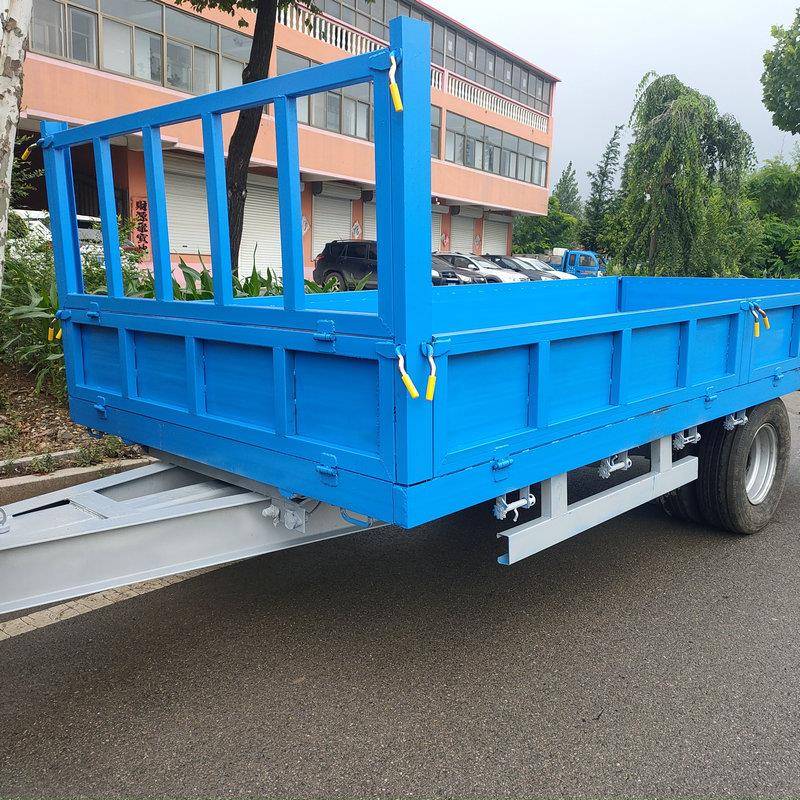 重型围栏平板挂车工厂四轮拉货运输车自卸式农用运输周转车