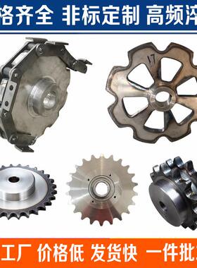 不锈钢链轮45#单双排齿轮标准台轮加工定做厂家08b非标工业大链轮