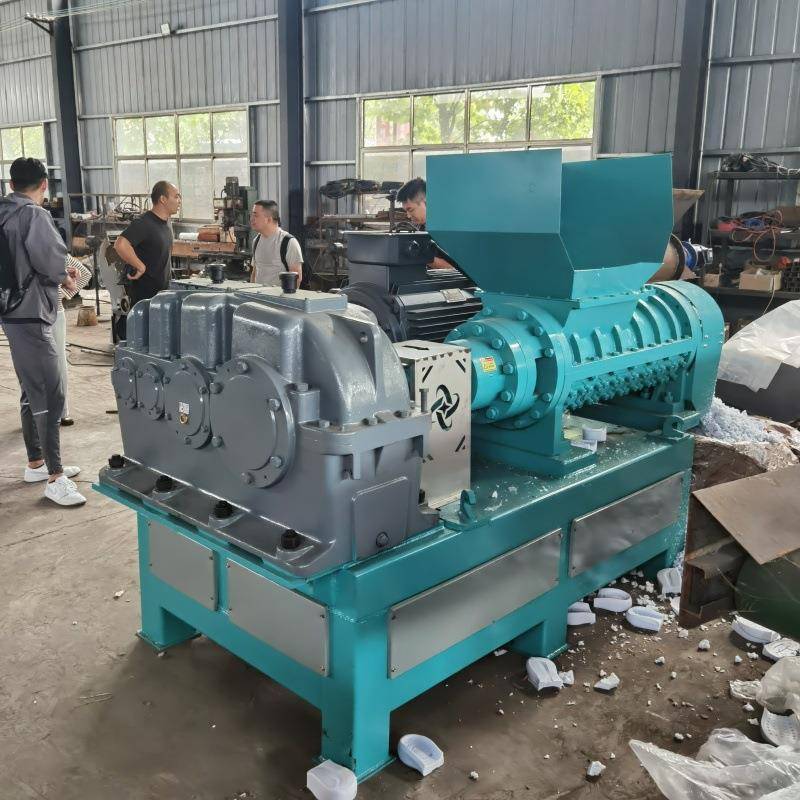 现货单轴螺旋撕碎机纺织品机头料旧衣服撕碎机电动车自行车撕碎机