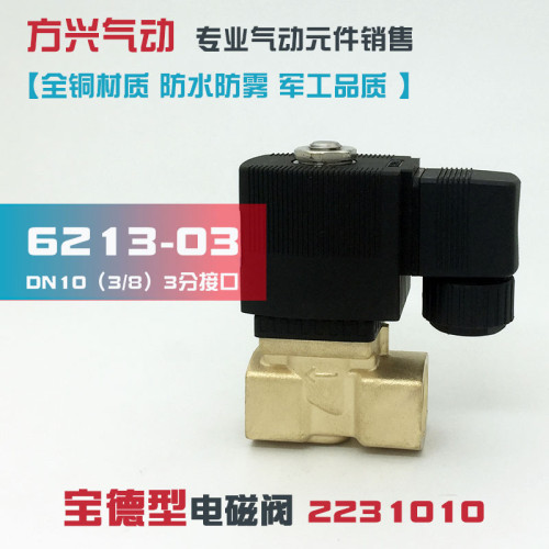 6213-03电磁阀 3分宝德型开关阀 水阀气阀油阀 2231010 220V 24V