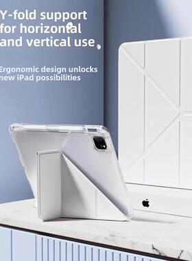 适用ipad平板壳2025新款11代10保护套ipadair7平板pro带笔槽4苹果9防弯6摔10.2寸13air8轻薄3十y折A16亚克力5