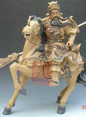 陶瓷工艺品 石湾公仔 千里走单骑 关公